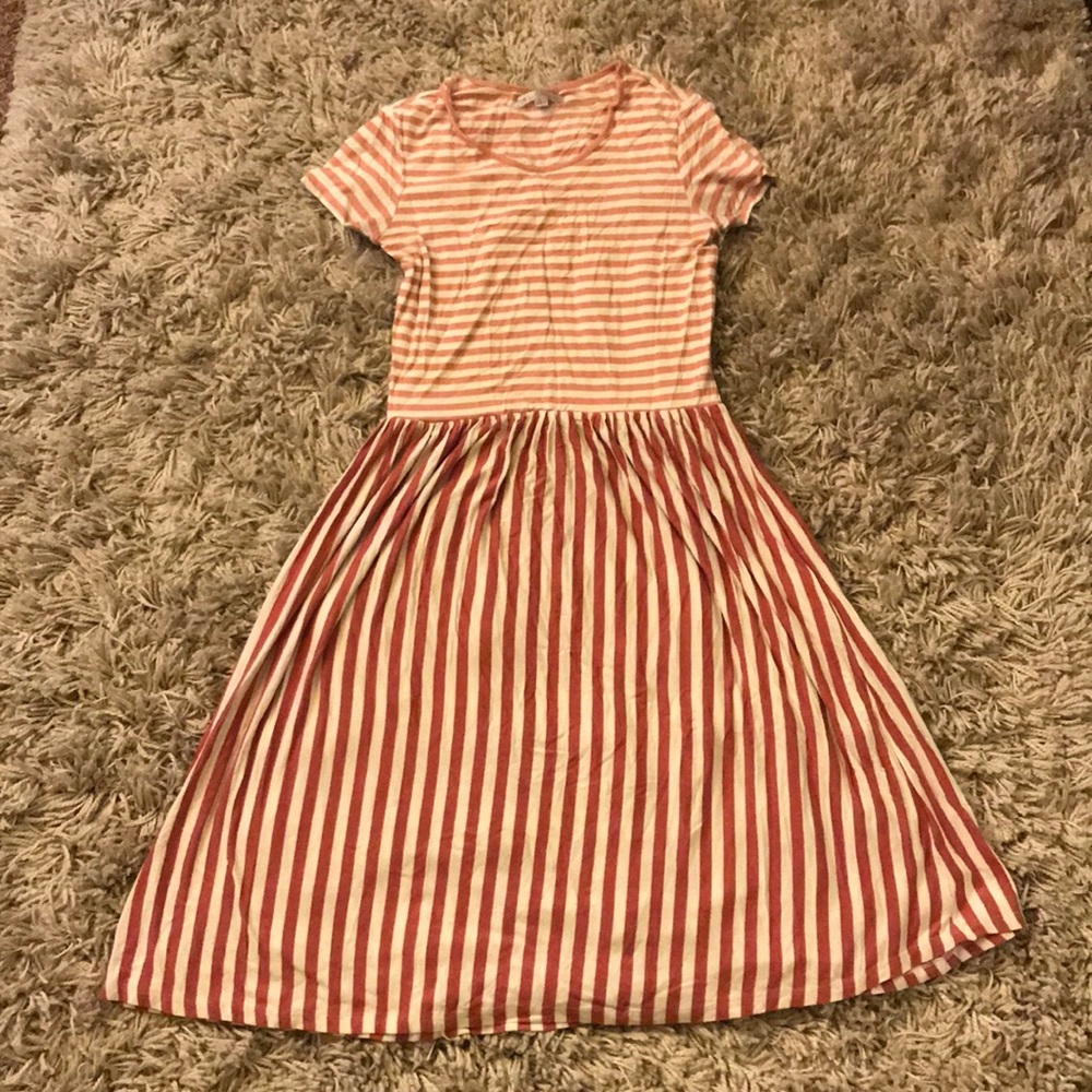 Downeast Pink Striped Dress, Size Small